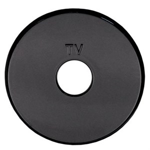 Накладка розетки  TV Vintage, черная 885108-1