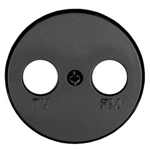 Накладка розетки  TV+FM Vintage, черная 885208-1