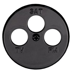 Накладка розетки  TV+FM+SAT Vintage, черная 885408-1