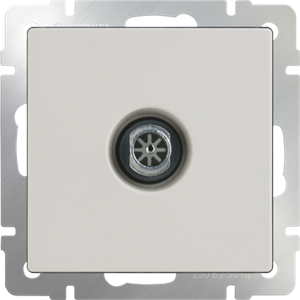 ТВ розетка проходная  (слоновая кость) WL03-TV-2W-ivory W1184003
