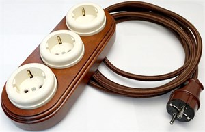 Электрический удлинитель ретро "WOOden" BU-1062