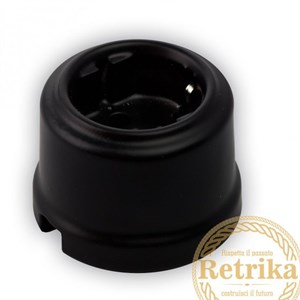 Розетка керамическая Матовая черная, Retrika RS-80009 RS-80009