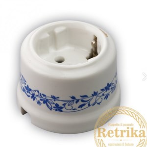 Розетка керамическая Декор синий №2, Retrika RS-800004 RS-800004