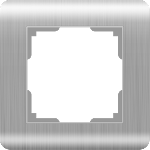 Рамка на 1 пост (серебряный) W0012106 W0012106