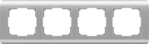 Рамка на 4 поста  (серебряный) W0042106 W0042106