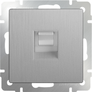Розетка Ethernet RJ-45 (cеребряный рифленый)  W1181009 W1181009