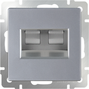 Розетка двойная Ethernet RJ-45  (серебряный) W1181106 W1181106