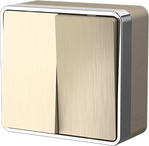 Выключатель двухклавишный Gallant (шампань рифленый) W5020010 W5020010