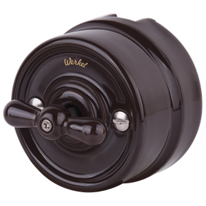 Переключатель одноклавишный (коричневый) Ретро Werkel W5612014 W5612014