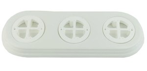 Подложка керамическая 3х-местн., белый, Арбат Interior Electric ПКА.3.01 ПКА.3.01