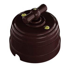 Выключатель ретро пластиковый Коричневый Мезонин GE30401-04 GE30401-04