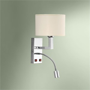 Бра с абажуром и светодиодной подсветкой 160К-502/15851 L КАМЕЛОТ 160К-502-15851-L