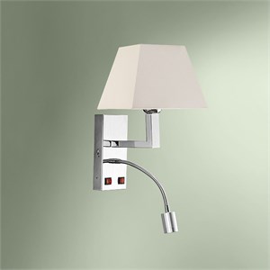 Бра с абажуром и светодиодной посветкой160P-502/15851L КАМЕЛОТ 160P-502-15851L