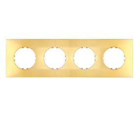Рамка 4х-постовая квадрат (золотой) Vintage-Quadro 884416-1 884416-1