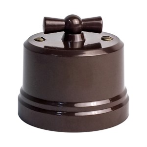Ретро выключатель пластиковый коричневый EDISEL ВASIC KBSw1-03 KBSw1-03