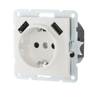 Розетка с з/к с двумя USB LK60 LK STUDIO 868004 868004