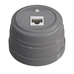 Розетка пластиковая ретро компьютерная RJ45 Серая Мезонин GE30341-07 GE30341-07