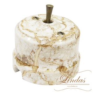 Тумблерный ретро выключатель Мрамор Lindas 34413-B 34413-B