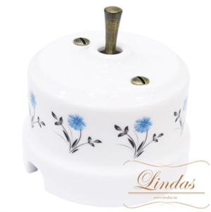 Тумблерный ретро выключатель Орнамент №2 Lindas 34418-B 34418-B
