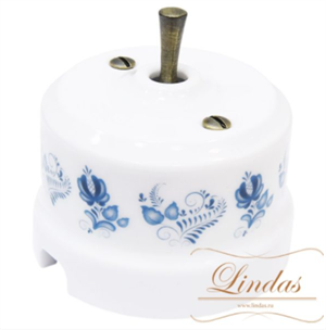Тумблерный ретро выключатель Орнамент №3 Lindas 34419-B 34419-B