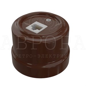 Ретро розетка TV (SAT), Коричневый, серия Аврора, Мезонин GE70322-04 GE70322-04