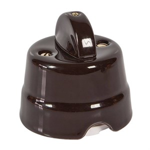 Ретро выключатель коричневый Fanton Country 84001BW 84001BW