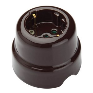 Ретро розетка керамическая коричневая Fanton Country 84011BW 84011BW