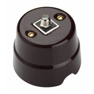 Ретро розетка  для спутникового ТВ коричневая Fanton Country 84023BW 84023BW