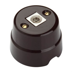 Ретро розетка  ТВ коричневая Fanton Country 84022BW 84022BW