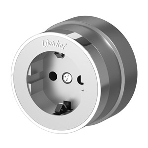 Розетка с заземлением Werkel (серебро матовый/хром) W5871054 W5871054