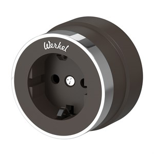 Розетка с заземлением Werkel (мокко матовый/хром) W5871052 W5871052