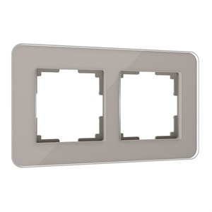 Рамка из стекла на 2 поста Elite дымчатый W0022417 W0022417