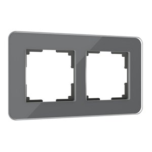 Рамка из стекла на 2 поста Elite графит W0022440 W0022440