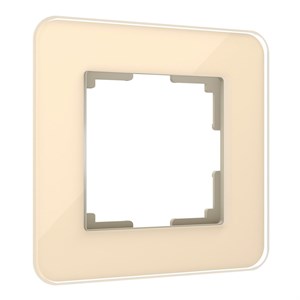Рамка из стекла на 1 пост Elite айвори W0012443 17447