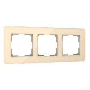 Рамка из стекла на 3 поста Elite айвори W0032443 W0032443