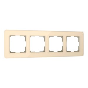 Рамка из стекла на 4 поста Elite айвори W0042443 W0042443