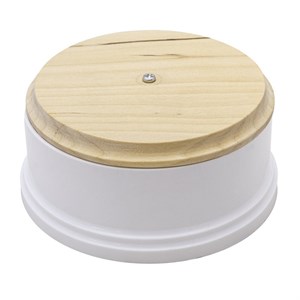 Коробка распределительная ретро, пластиковая, белая, круглая, Salvador, PL.BOX.1WT.NK PL.BOX.1WT.NK