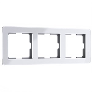 Рамка на 3 поста Acrylic (белый) W0032701 W0032701