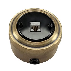 Ретро розетка компьютерная RJ45, Cat.5E, Бронза, VINTAGE Metal М1-27-21 М1-27-21