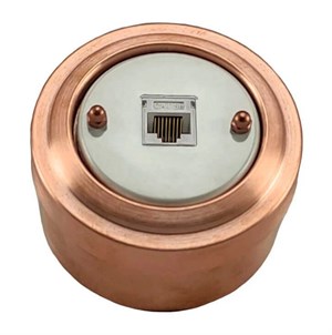 Ретро розетка компьютерная RJ45, Cat.5E, Медь, VINTAGE Metal М1-27-24 М1-27-24
