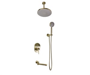 14582/1BR Душевой комплект встраиваемый SCANDI бронза потолочный излив, Bronze de Luxe 14582/1BR