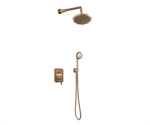 10138F Комплект для душа встраиваемый без излива (душ ЦВЕТОК) WINDSOR, Bronze de Luxe 10138F