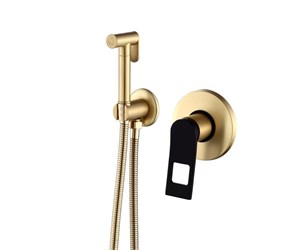 EL28GB Комплект гигиенического душа ELEMENT встраиваемый (золото/черный)  , Bronze de Luxe EL28GB