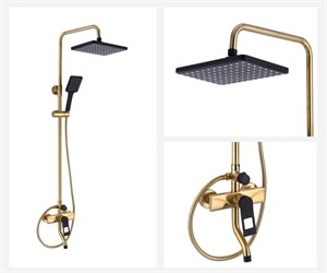 EL77GB Душевая стойка ELEMENT золото/черный, Bronze de Luxe EL77GB