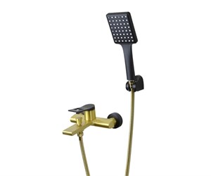 EL03GB Смеситель для ванны и душа ELEMENT золото/чёрный, Bronze de Luxe EL03GB