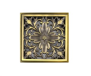 21975 Насадка с рамкой и дизайн-решеткой Цветок, Bronze de Luxe 21975