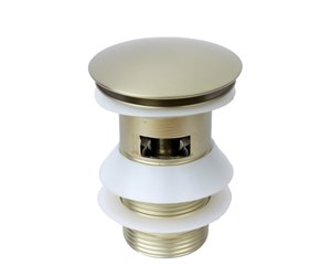 008/1CG Донный клапан с переливом, матовое золото, Bronze de Luxe 008/1CG