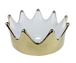 4042WG Раковина-чаша Queen 400х400х165, золотая (белая внутри), Bronze de Luxe 4042WG