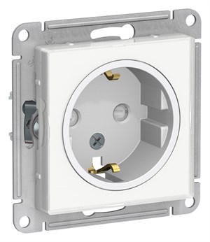 Art Бел Розетка с/з со шторками, 16А, механизм Systeme Electric AtlasDesign ATN200145 ATN200145