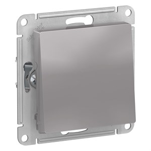 Aqua Алюминий Переключатель 1-клавишный IP44, сх.6, 10АХ, механизм Systeme Electric AtlasDesign ATN440361 ATN440361
